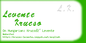 levente krucso business card